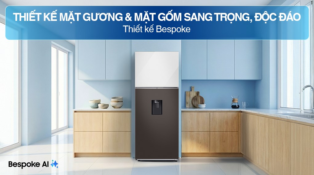 Tủ lạnh Samsung Inverter 406 lít Bespoke RT42CB6784C3SV