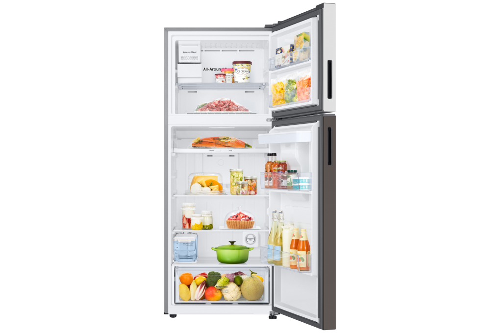 Tủ lạnh Samsung Inverter 406 lít Bespoke RT42CB6784C3SV Màu Trắng - Nâu