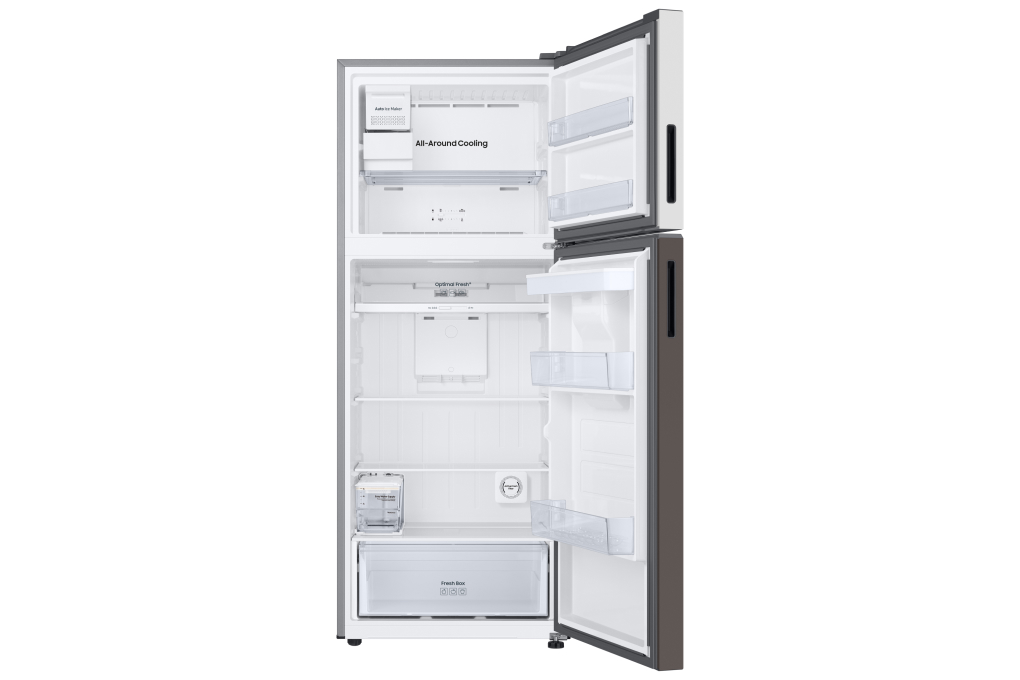 Tủ lạnh Samsung Inverter 406 lít Bespoke RT42CB6784C3SV Màu Trắng - Nâu