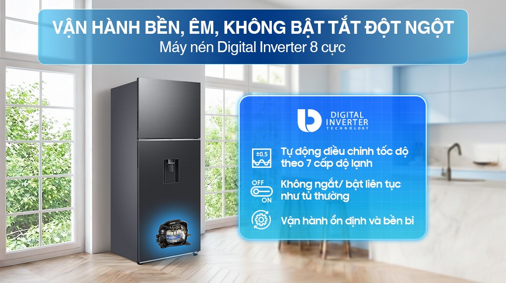 Tủ lạnh Samsung Inverter 406 lít RT42CG6584B1SV