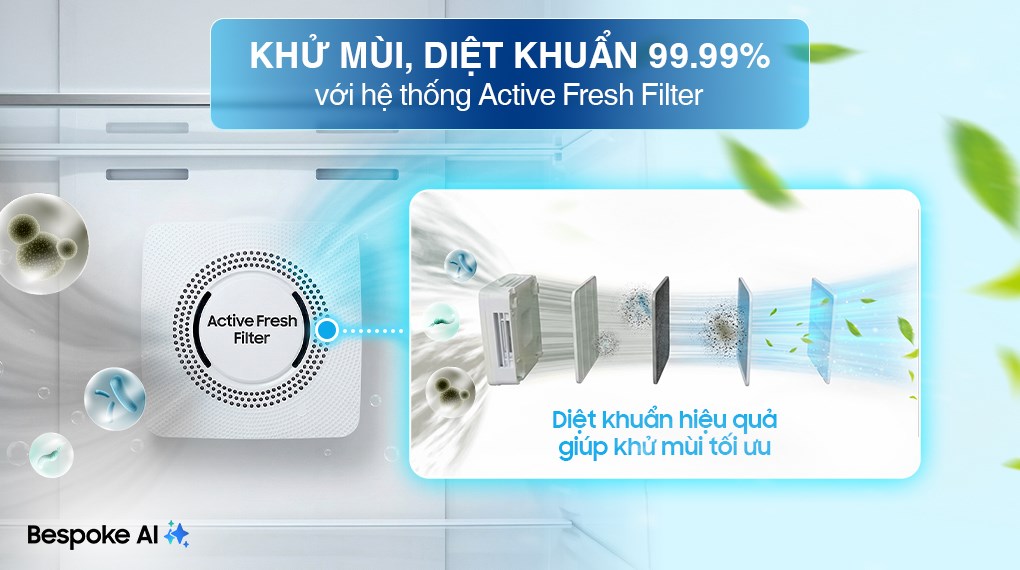 Tủ lạnh Samsung Inverter 382 lít Bespoke RT38CB6784C3SV