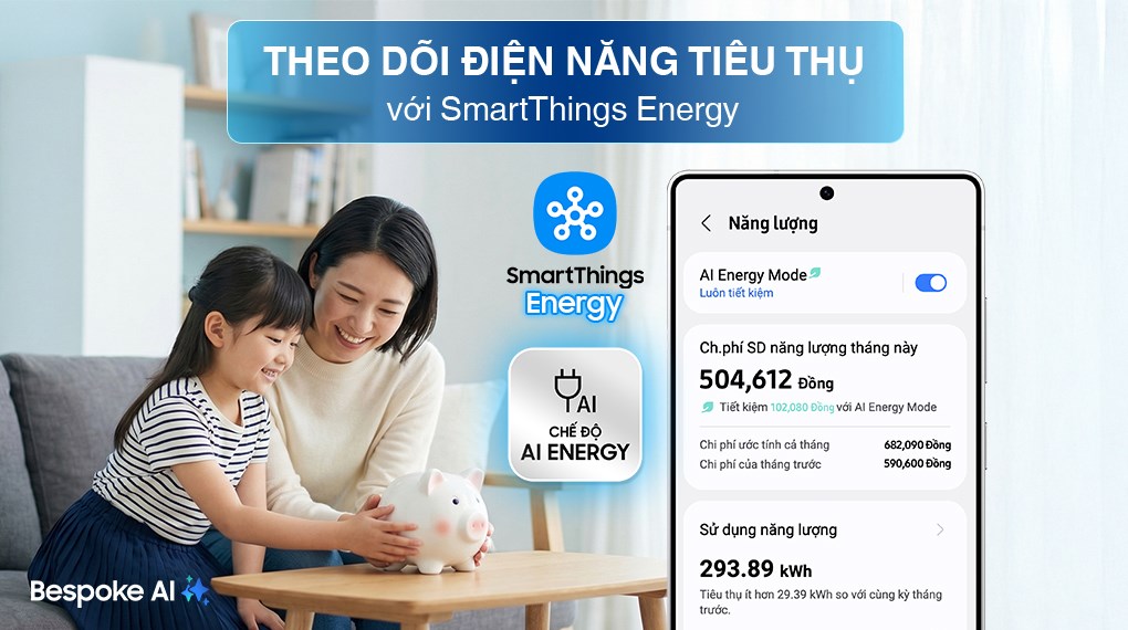 Tủ lạnh Samsung Inverter 382 lít Bespoke RT38CB6784C3SV