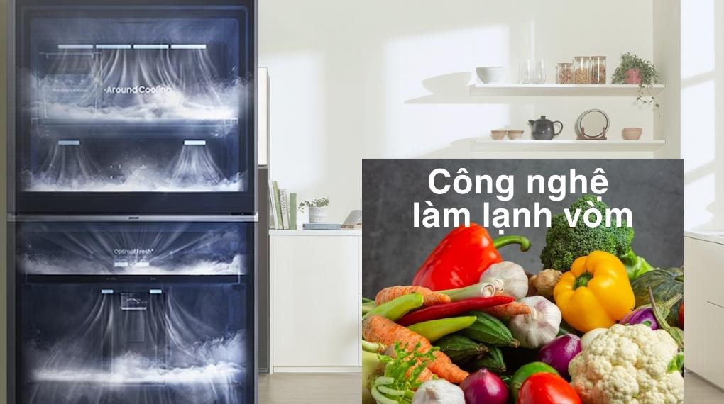 Làm lạnh vòm Tủ lạnh Samsung Inverter 382 lít RT38CB6784C3SV 