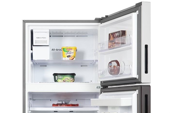 Tủ lạnh Samsung Inverter 382 lít Bespoke RT38CB6784C3SV Màu Trắng - Nâu