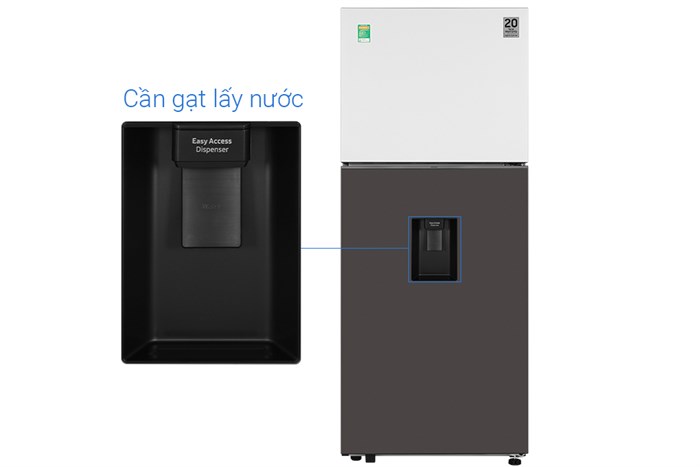 Tủ lạnh Samsung Inverter 382 lít Bespoke RT38CB6784C3SV Màu Trắng - Nâu