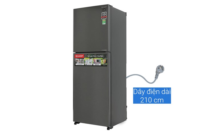 Tủ lạnh Sharp Inverter 360 lít SJ-XP382AE-DS Màu Đen - Xám