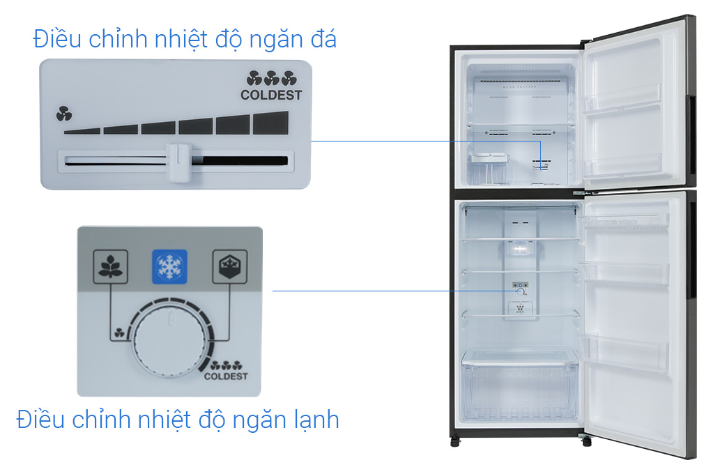 Tủ lạnh Sharp Inverter 360 lít SJ-XP382AE-DS Màu Đen - Xám