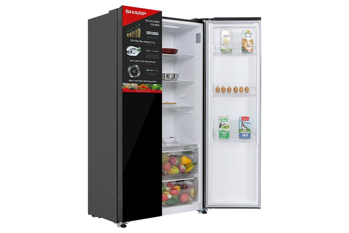Tủ lạnh Sharp Inverter 442 lít Side By Side SJ-SBX440VG-BK Màu Đen