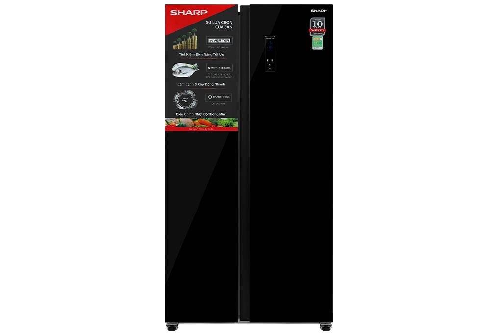 Tủ lạnh Sharp Inverter 532 lít Side By Side SJ-SBX530VG-BK Màu Đen