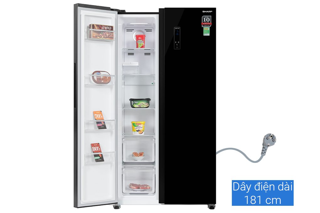 Tủ lạnh Sharp Inverter 532 lít Side By Side SJ-SBX530VG-BK Màu Đen