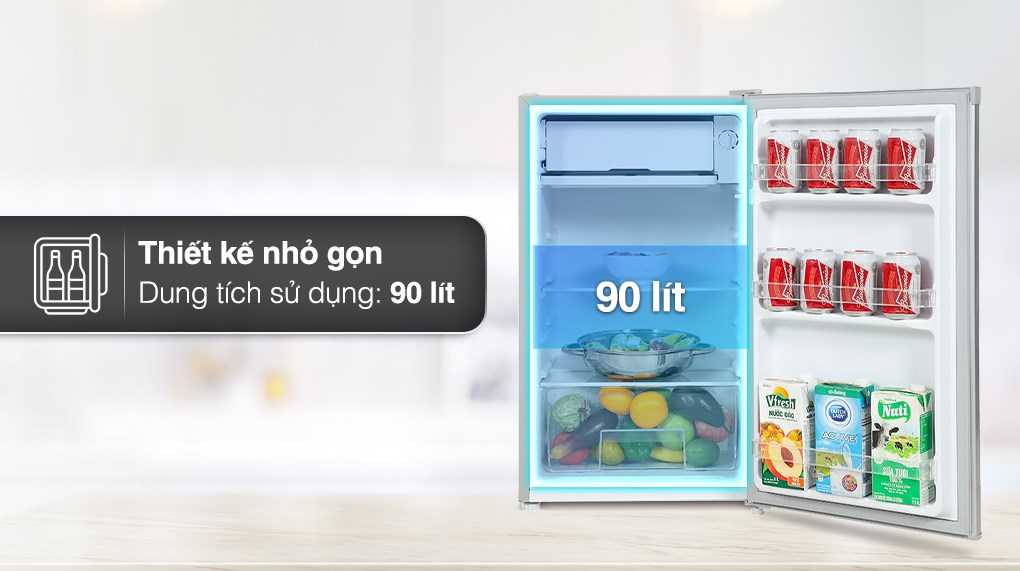 Tủ lạnh Beko RS9052S có dung tích 90 lít phù hợp với nhiều nhu cầu sử dụng