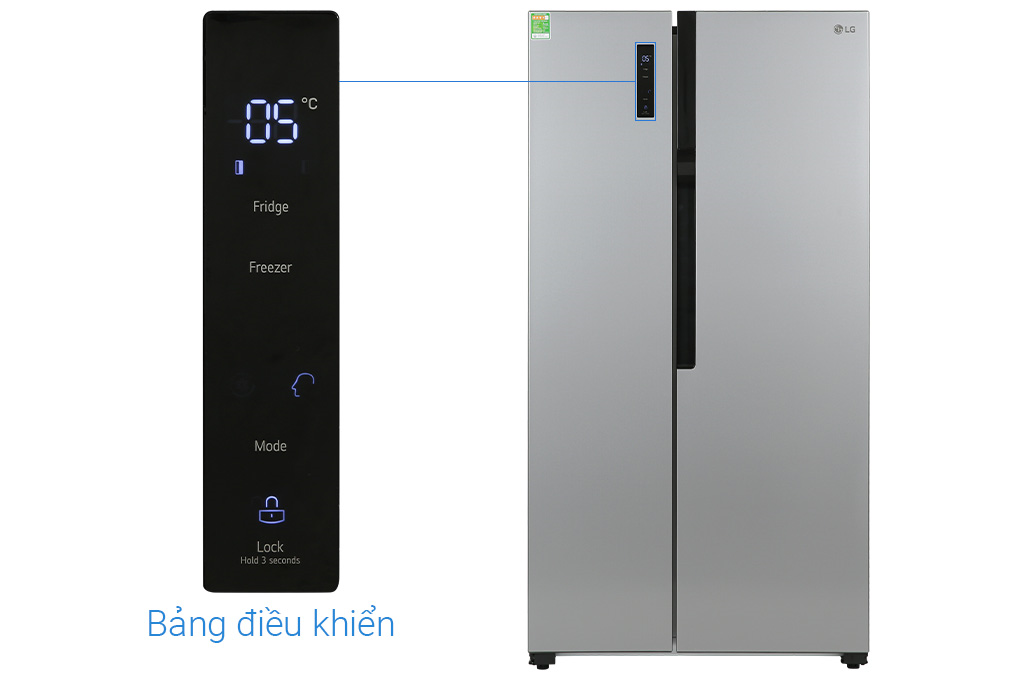 Tủ lạnh LG Inverter 519 lít Side By Side GR-B256JDS Màu Bạc