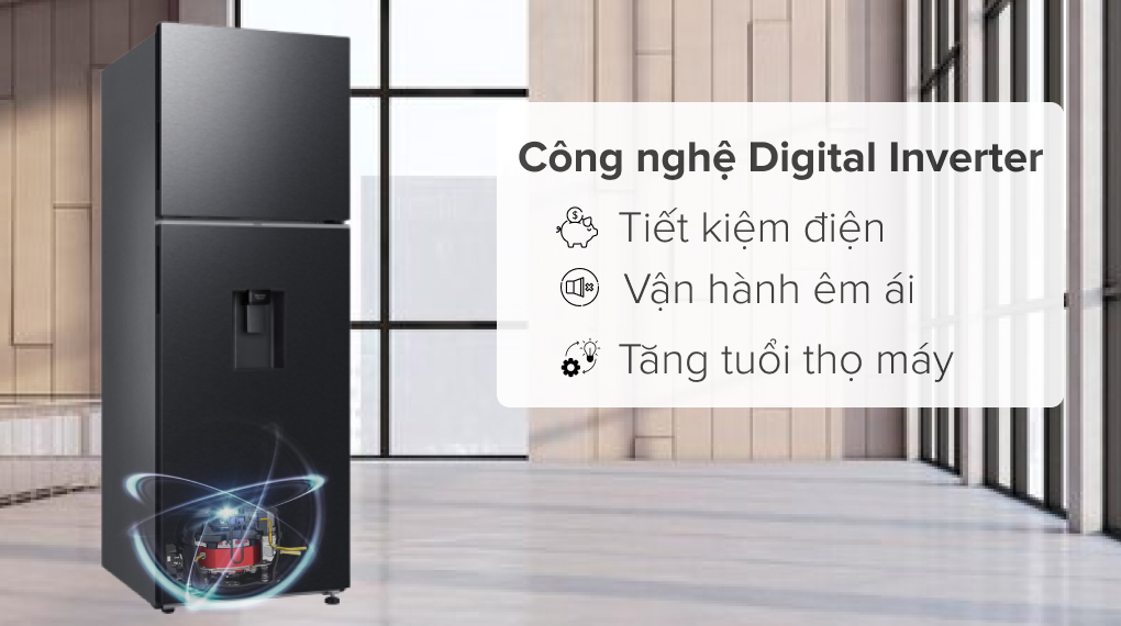 Tủ lạnh Samsung Inverter 345 lít RT35CG5544B1SV - Công nghệ tiết kiệm điện