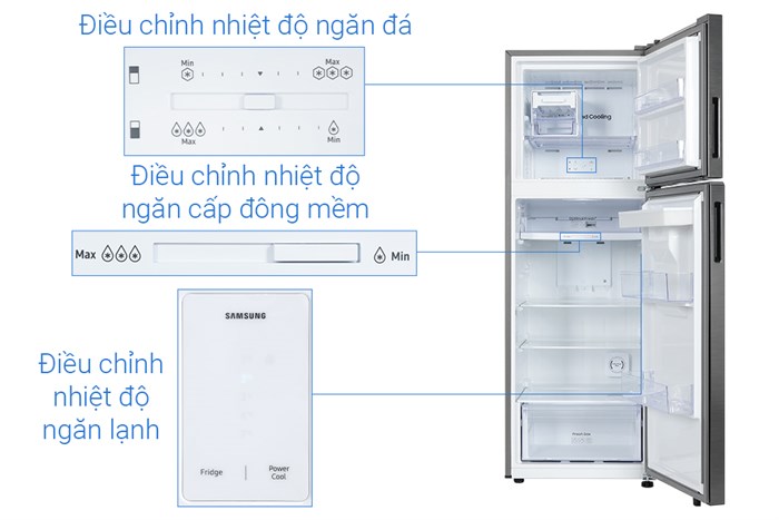 Tủ lạnh Samsung Inverter 345 lít RT35CG5544B1SV Màu Đen