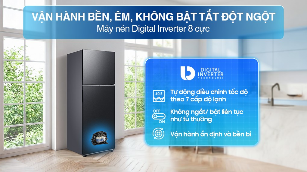 Tủ lạnh Samsung Inverter 305 lít RT31CG5424B1SV