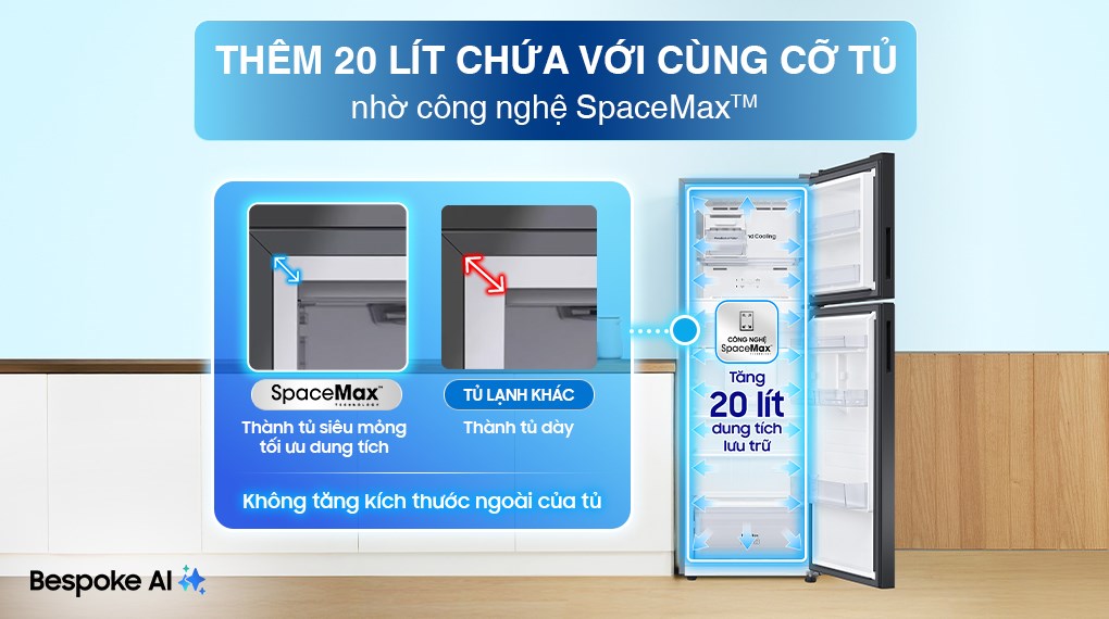Tủ lạnh Samsung Inverter 305 lít Bespoke RT31CB56248ASV