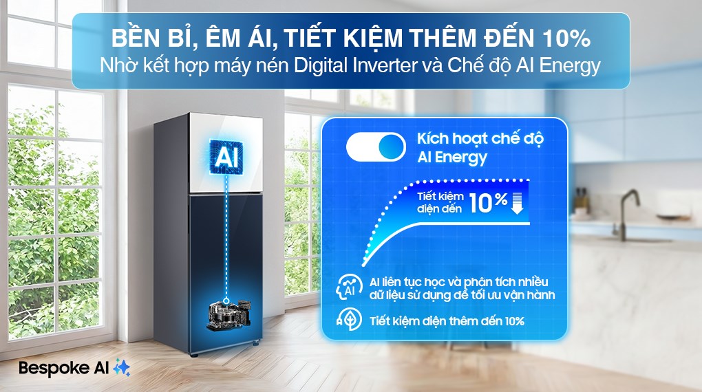 Tủ lạnh Samsung Inverter 305 lít Bespoke RT31CB56248ASV