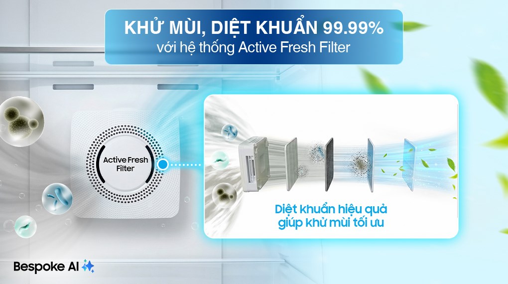 Tủ lạnh Samsung Inverter 305 lít Bespoke RT31CB56248ASV