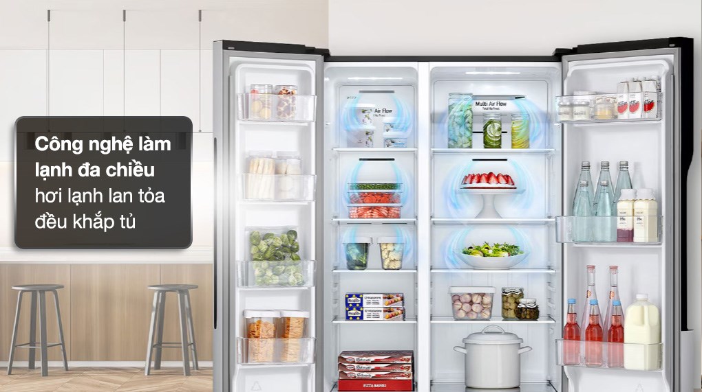 Tủ lạnh LG Inverter 519 lít Side By Side GR-B256BL