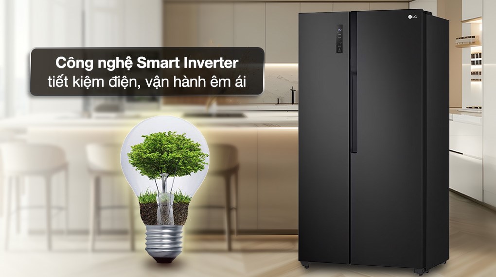 Tủ lạnh LG Inverter 519 lít Side By Side GR-B256BL