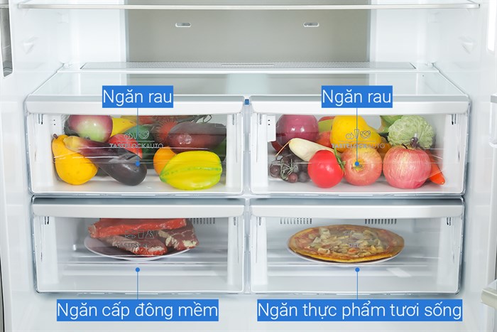 Tủ Lạnh Electrolux Inverter 562 lít Multi Door EQE5660A-B Màu Đen