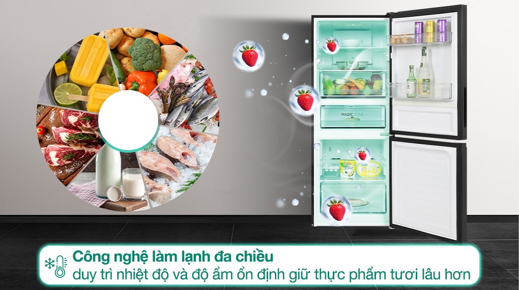 Tủ lạnh Aqua Inverter 260 lít AQR-B310MA(FB)