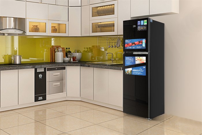 Tủ lạnh Beko Inverter 250 lít RDNT271I50VHFSU Màu Đen