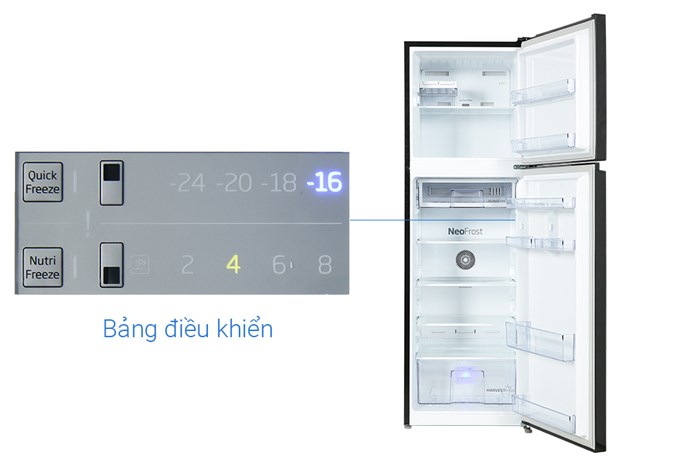 Tủ lạnh Beko Inverter 250 lít RDNT271I50VHFSU Màu Đen