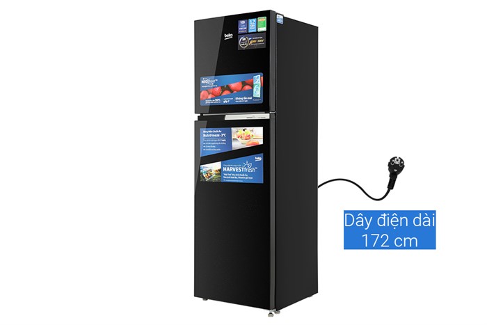 Tủ lạnh Beko Inverter 250 lít RDNT271I50VHFSU Màu Đen
