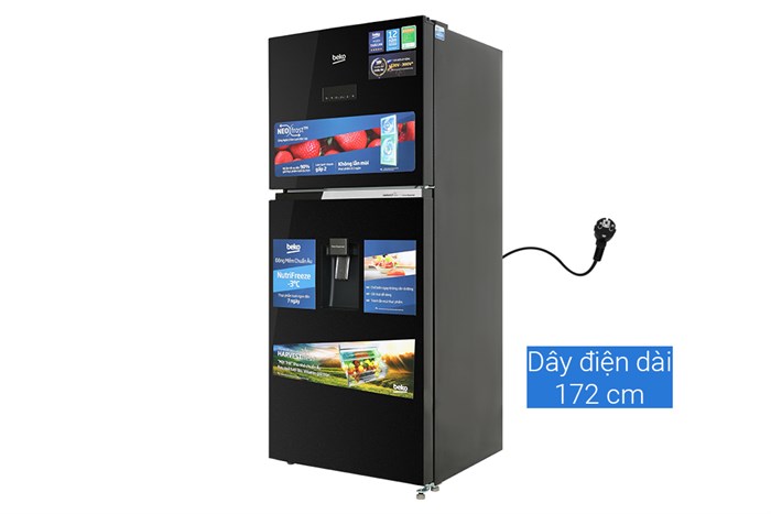 Tủ lạnh Beko Inverter 340 lít RDNT371E50VZDHFSU Màu Đen
