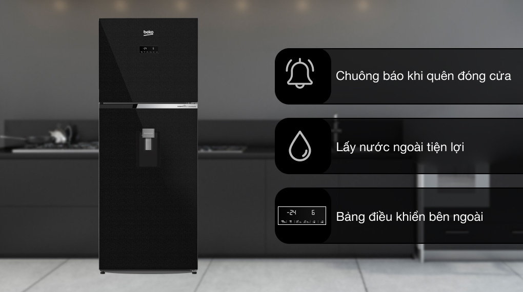 Tủ lạnh Beko Inverter 375 lít RDNT401E50VZDHFSU - Tiện ích