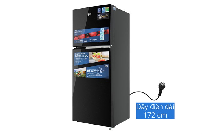Tủ lạnh Beko Inverter 375 lít RDNT401I50VHFSU Màu Đen