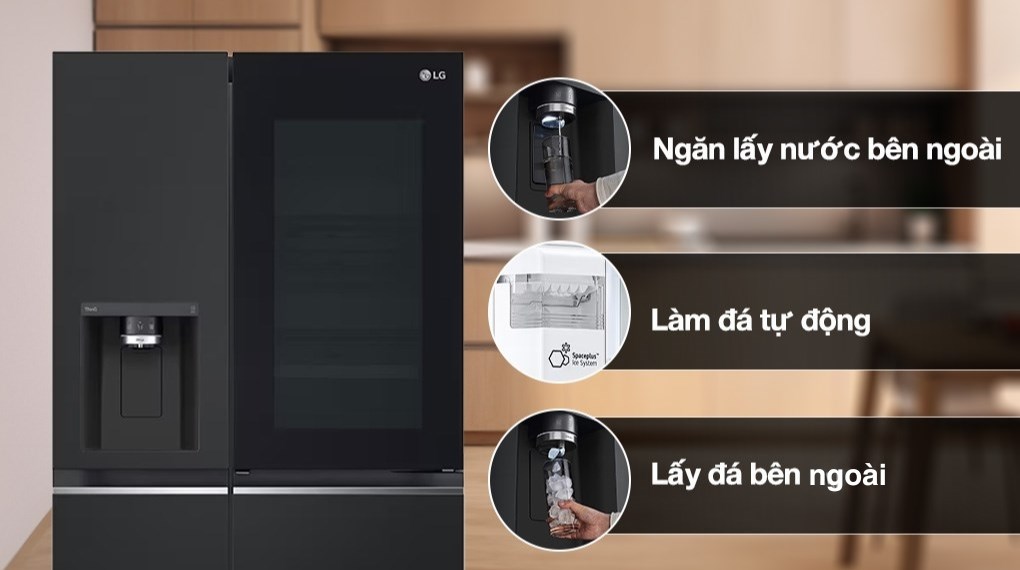 Tủ lạnh LG Inverter 635 Lít Side By Side InstaView Door-in-Door GR-X257BL