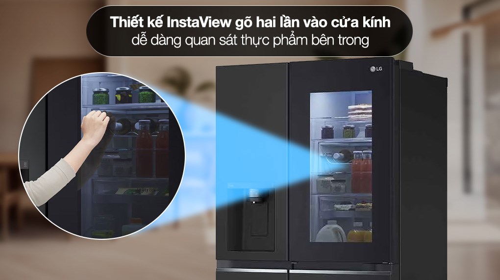 Tủ lạnh LG Inverter 635 Lít Side By Side InstaView Door-in-Door GR-X257BL