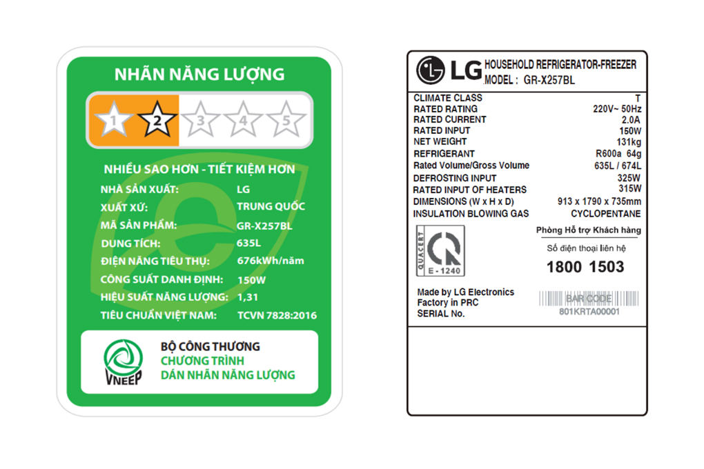 Tủ lạnh LG Inverter 635 Lít Side By Side InstaView Door-in-Door GR-X257BL Màu Đen