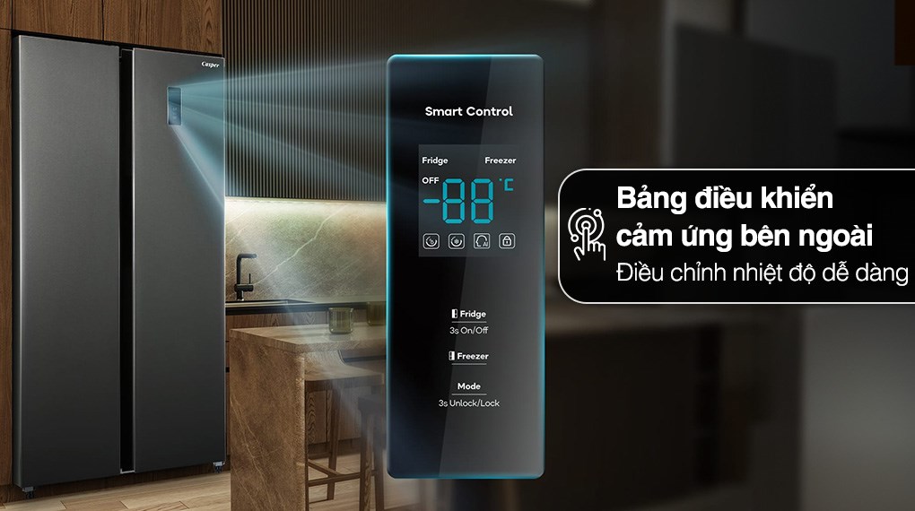 Tủ lạnh Casper Inverter 458 lít Side By Side RS-460PG - 9