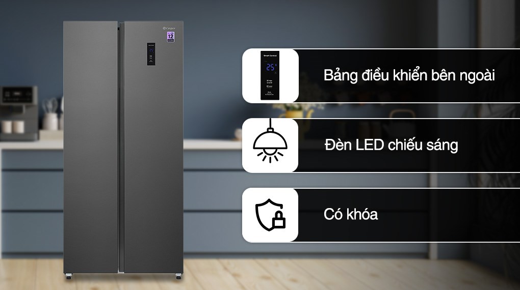 Tủ lạnh Casper Inverter 458 lít Side By Side RS-460PG - 12