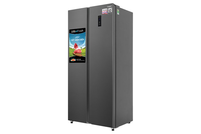 Tủ lạnh Casper Inverter 458 lít Side By Side RS-460PG Màu Đen - Xám
