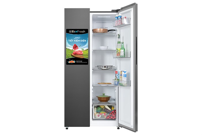 Tủ lạnh Casper Inverter 458 lít Side By Side RS-460PG Màu Đen - Xám