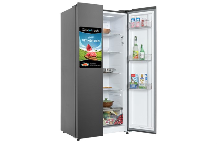 Tủ lạnh Casper Inverter 458 lít Side By Side RS-460PG Màu Đen - Xám