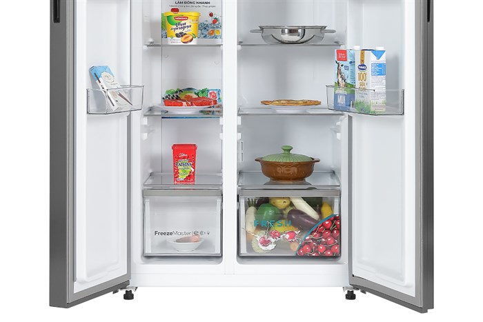 Tủ lạnh Casper Inverter 458 lít Side By Side RS-460PG Màu Đen - Xám