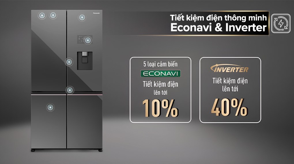 Tủ lạnh Panasonic Inverter 621 lít PRIME+ Edition Multi Door NR-XY680YMMV