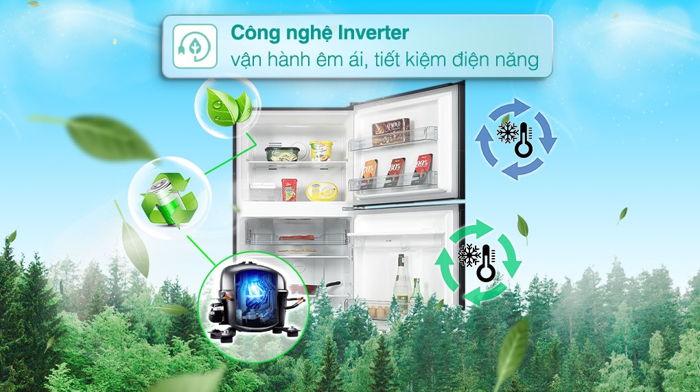 Tủ lạnh Sharp Inverter 417 lít SJ-X417WD-DG