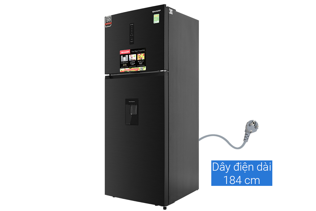 Tủ lạnh Sharp Inverter 417 lít SJ-X417WD-DG Màu Đen