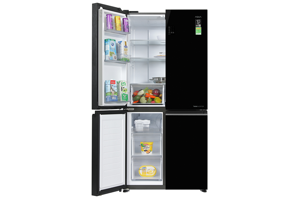 Tủ lạnh Aqua Inverter 469 lít Multi Door AQR-M536XA(GB) Màu Đen