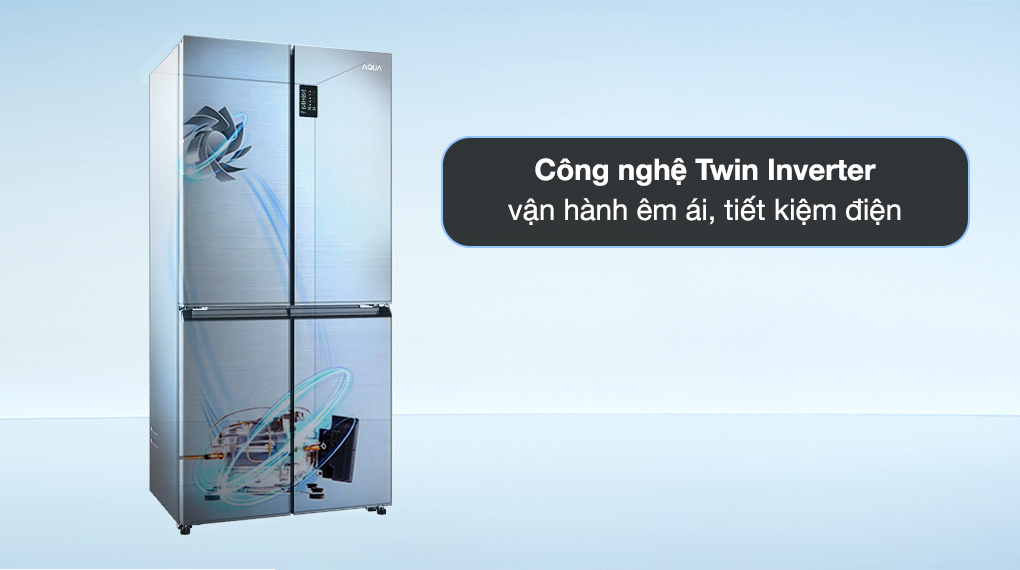 Tủ lạnh Aqua Inverter 469 lít Multi Door AQR-M536XA(SL)