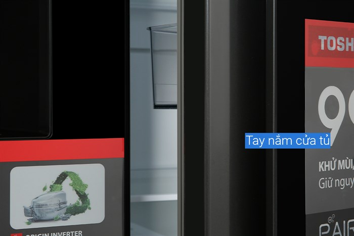 Tủ lạnh Toshiba Inverter 568 lít Side By Side GR-RS755WIA-PGV(22)-XK Màu Đen