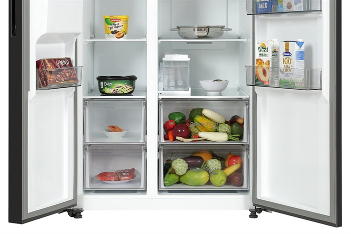 Tủ lạnh Toshiba Inverter 568 lít Side By Side GR-RS755WIA-PGV(22)-XK Màu Đen