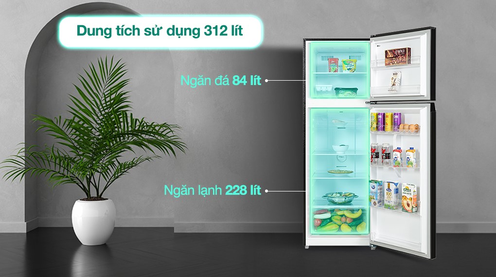 Tủ lạnh Toshiba Inverter 312 lít GR-RT416WE-PMV(58)-MM