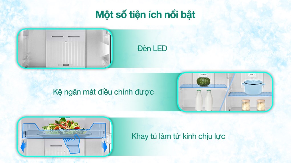 Tủ lạnh Toshiba Inverter 312 lít GR-RT416WE-PMV(58)-MM